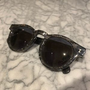 Black Glitter Illesteva Sunglasses